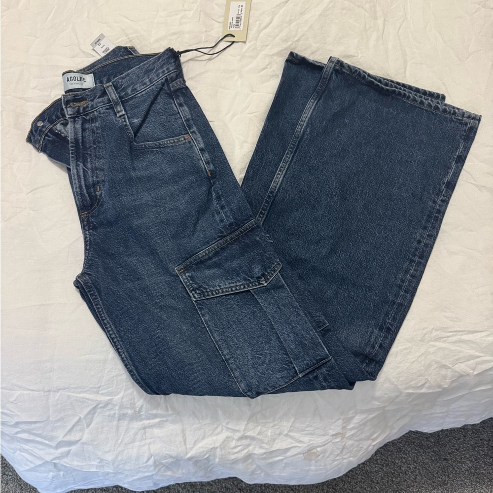 Agolde Dark Blue Denim Pants